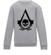 Детский Свитшот Assassins Creed Black flag Серый меланж Детский Свитшот Assassins Creed Black flag Серый меланж фото