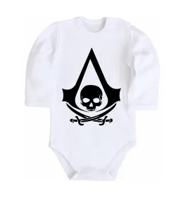 Детский боди Assassins Creed Black flag Белый фото