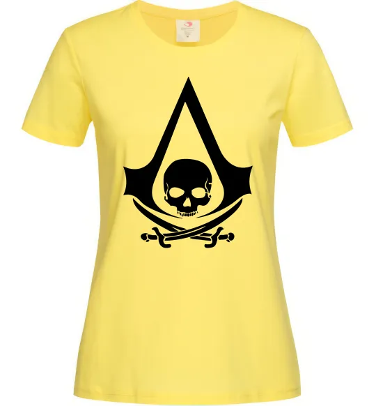 Женская футболка Assassins Creed Black flag Лимонный фото