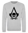 Свитшот Assassins Creed Black flag Серый меланж Свитшот Assassins Creed Black flag Серый меланж фото