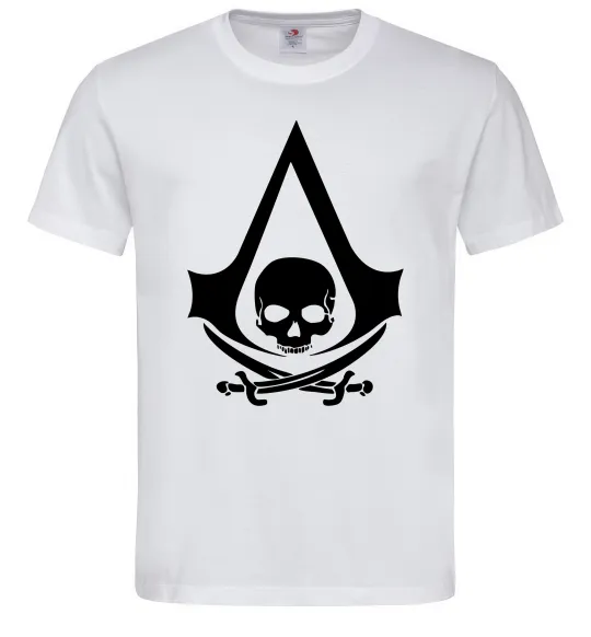 Мужская футболка Assassins Creed Black flag Белый фото