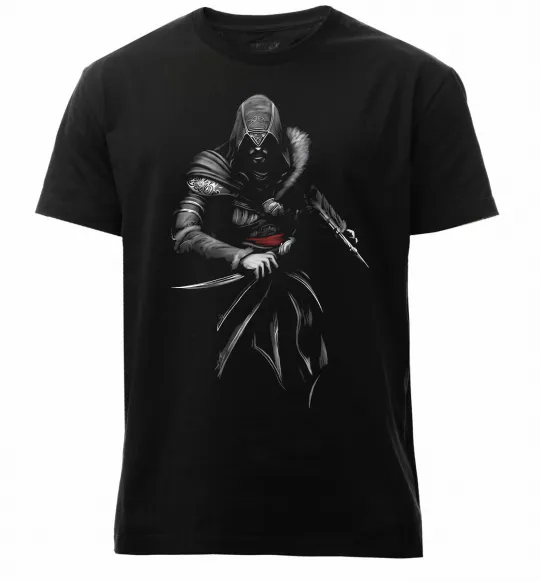 Чоловіча преміум футболка Assassins Creed Ezio Чорний фото