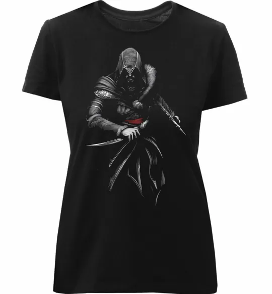 Жіноча преміум футболка Assassins Creed Ezio Чорний фото