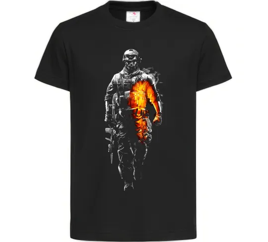 Дитяча футболка Battlefield Чорний фото