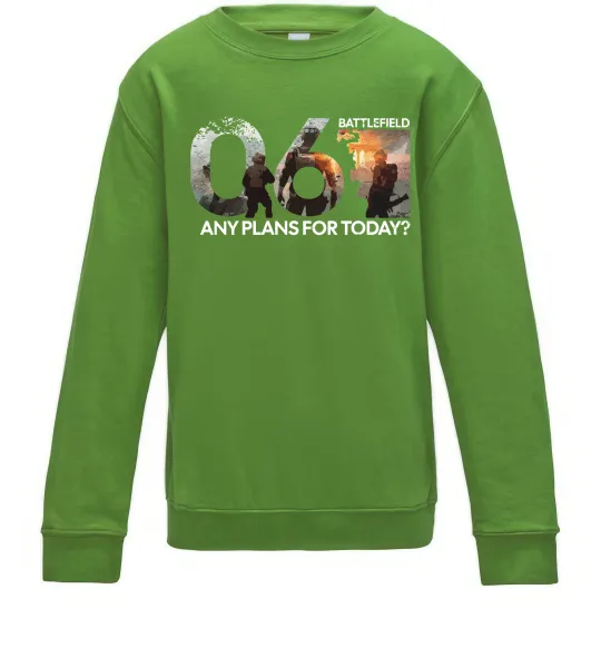 Детский Свитшот Battlefield 6 Лаймовый фото