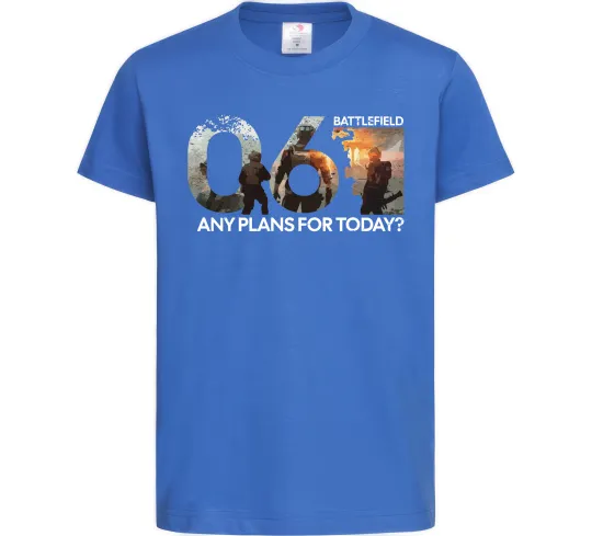 Детская футболка Battlefield 6 Ярко-синий фото