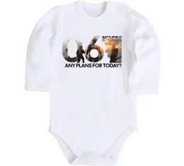 Детский боди Battlefield 6 Белый фото