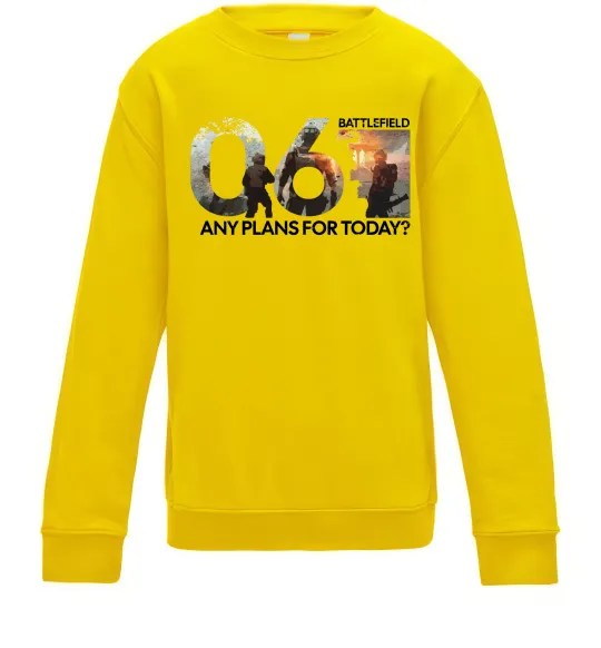 Детский Свитшот Battlefield 6 Солнечно желтый фото