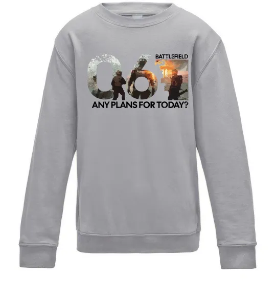 Детский Свитшот Battlefield 6 Серый меланж фото