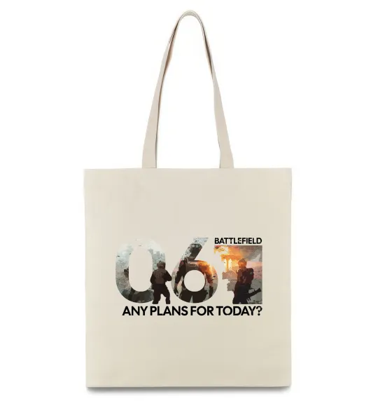 Эко-сумка Battlefield 6 Бежевый фото