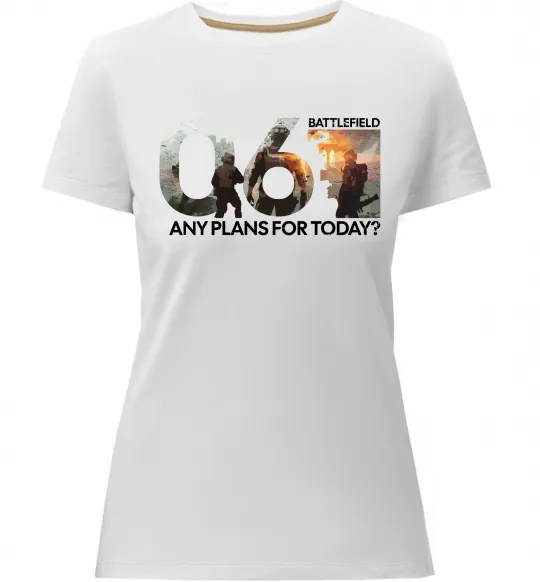 Жіноча преміум футболка Battlefield 6 Білий фото