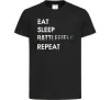 Дитяча футболка Eat sleep battlefield Чорний фото