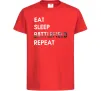 Дитяча футболка Eat sleep battlefield Червоний фото
