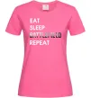 Женская футболка Eat sleep battlefield Ярко-розовый фото