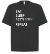 Футболка Оверсайз Eat sleep battlefield Черный Футболка Оверсайз Eat sleep battlefield Черный фото