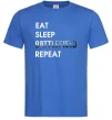 Мужская футболка Eat sleep battlefield Ярко-синий фото