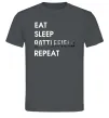 Мужская футболка Eat sleep battlefield Графит фото