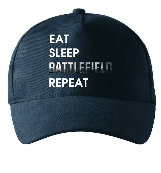 Кепка Eat sleep battlefield Темно-синий фото