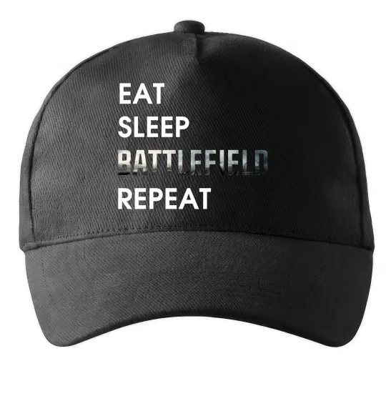 Кепка Eat sleep battlefield Черный фото