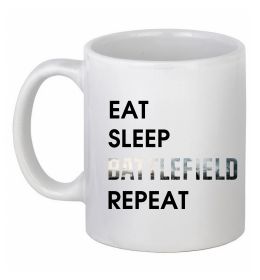 Чашка керамическая Eat sleep battlefield Чашка керамическая Eat sleep battlefield