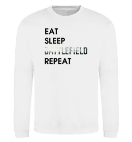 Світшот Eat sleep battlefield Білий фото