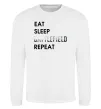Свитшот Eat sleep battlefield Белый фото