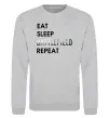 Свитшот Eat sleep battlefield Серый меланж фото