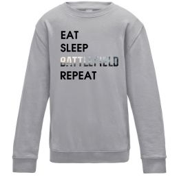 Дитячий світшот Eat sleep battlefield Дитячий світшот Eat sleep battlefield