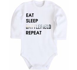 Дитячий бодік Eat sleep battlefield