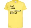 Дитяча футболка Eat sleep battlefield Лимонний фото