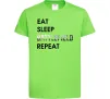 Дитяча футболка Eat sleep battlefield Лаймовий фото