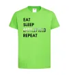 Детская футболка Eat sleep battlefield Лаймовый Детская футболка Eat sleep battlefield Лаймовый фото