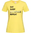 Женская футболка Eat sleep battlefield Лимонный фото