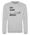 Свитшот Eat sleep battlefield Серый меланж Свитшот Eat sleep battlefield Серый меланж фото