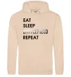 Чоловіча толстовка (худі) Eat sleep battlefield Пісочний фото
