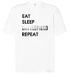 Футболка Оверсайз Eat sleep battlefield Белый Футболка Оверсайз Eat sleep battlefield Белый фото