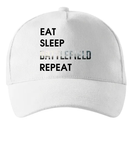 Кепка Eat sleep battlefield Белый фото