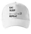 Кепка Eat sleep battlefield Белый фото