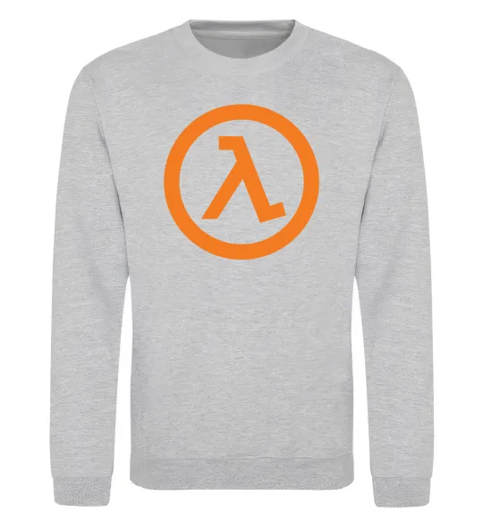 Свитшот Half life logo Серый меланж фото