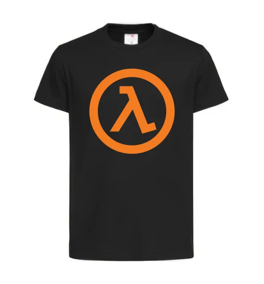 Дитяча футболка Half life logo Чорний фото