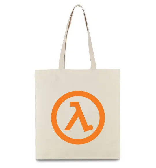 Еко-сумка Half life logo Бежевий фото