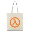 Еко-сумка Half life logo Бежевий фото