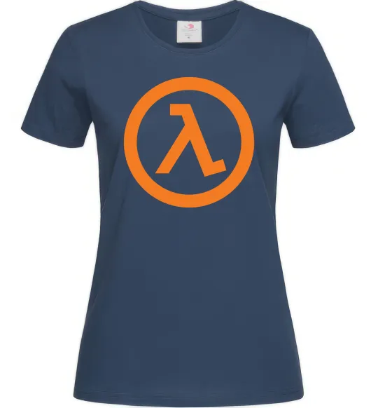 Жіноча футболка Half life logo Темно-синій фото