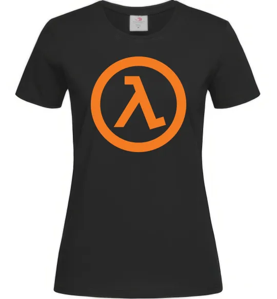 Жіноча футболка Half life logo Чорний фото