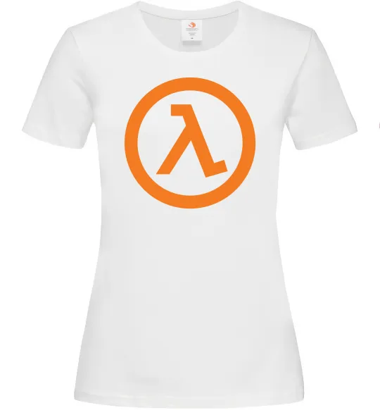 Жіноча футболка Half life logo Білий фото