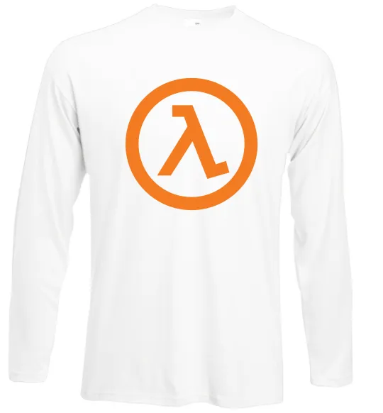 Лонгслів Half life logo Білий фото