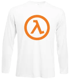 Лонгслив Half life logo Белый фото