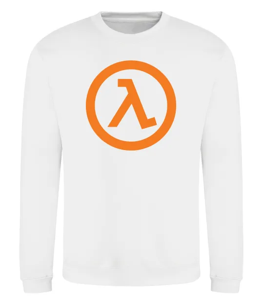 Світшот Half life logo Білий фото