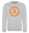 Світшот Half life logo Сірий меланж фото
