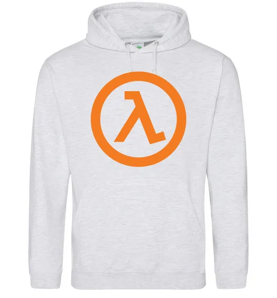 Женская толстовка (худи) Half life logo Серый меланж фото